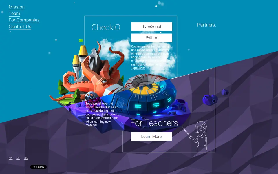 CheckiO: the home page