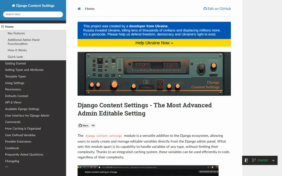 The django-content-settings documentation